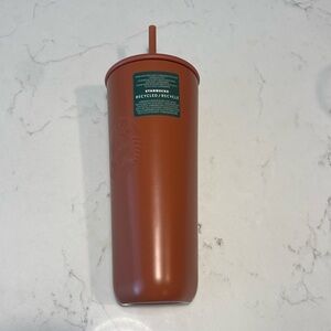 Starbucks 2024 recycled tumbler with straw and stainless inside NWT